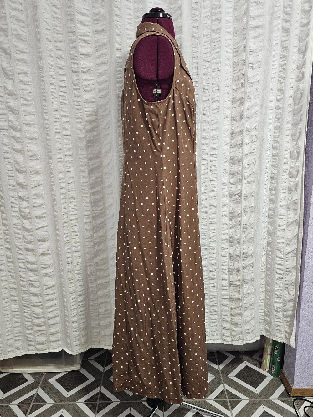 Pretty Woman Vivian Ward Vibes Brown Polka Dot Dress Julia Roberts Evening Dress